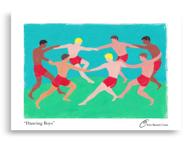 "Dancing Boys I" matte print
